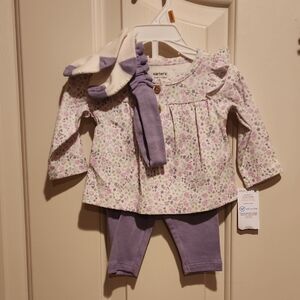 Carter's Purple Floral Baby Set